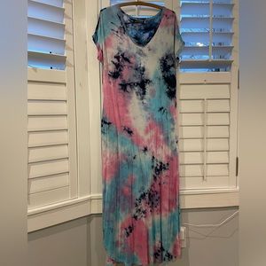 Tie dye maxi dress